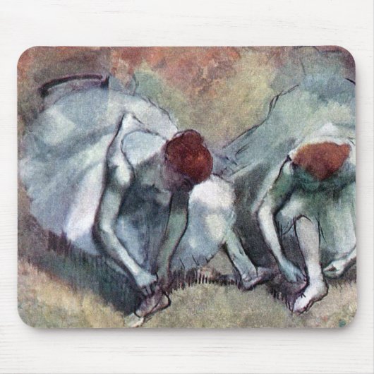 Tänzer, die ihre Schuhe binden, Edgar Degas Mousepad (Vorne)