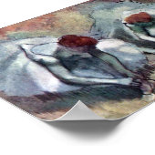 Tänzer, die ihre Schuhe binden, Edgar Degas Poster (Ecke)