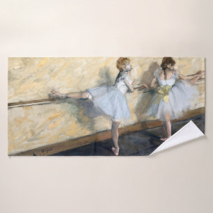 Tänzer, die im Barre spielen, Edgar Degas Badehandtuch