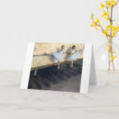 Tänzer, die im Barre spielen, Edgar Degas Karte (Gelbe Blume)
