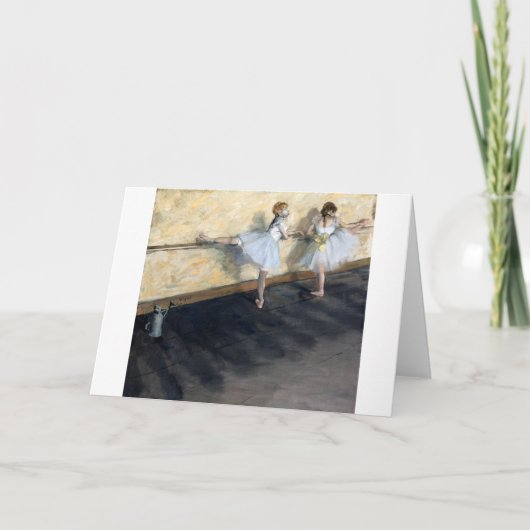 Tänzer, die im Barre spielen, Edgar Degas Karte (Vorderseite)