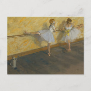 Tänzer, die im Barre spielen - Edgar Degas Postkarte