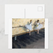 Tänzer, die im Barre spielen, Edgar Degas Postkarte (Vorne/Hinten)