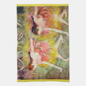 Tänzer, die von Edgar Degas heruntergehen, Ballett Geschirrtuch (Vertikal)