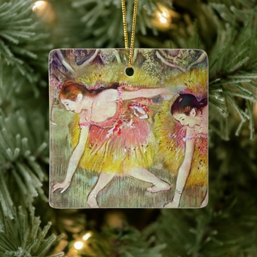 Tänzer, die von Edgar Degas heruntergehen, Ballett Keramikornament (Baum)