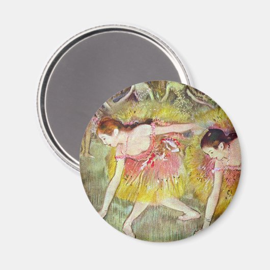 Tänzer, die von Edgar Degas heruntergehen, Ballett Magnet (Vorderseite/Rückseite)