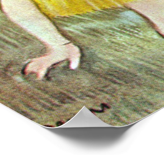 Tänzer, die von Edgar Degas heruntergehen, Ballett Poster (Ecke)
