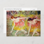 Tänzer, die von Edgar Degas heruntergehen, Ballett Postkarte (Vorne/Hinten)