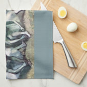 Tänzer, die von Edgar Degas ihre Schuhe schnappen Geschirrtuch (Viertel Falte)