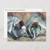 Tänzer, die von Edgar Degas ihre Schuhe schnappen Postkarte (Vorne/Hinten)