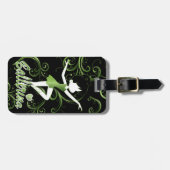 Tänzer| DIREKT| Lime Green Gepäckanhänger (Vorderseite horizontal)