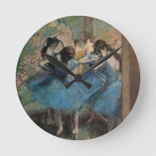 Tänzer Edgar Degass   in Blau, 1890 Runde Wanduhr