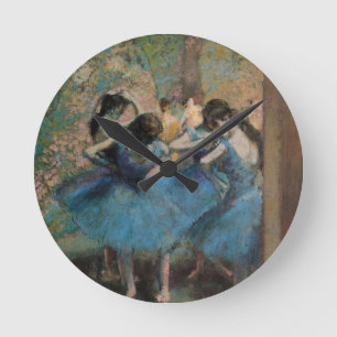 Tänzer Edgar Degass   in Blau, 1890 Runde Wanduhr