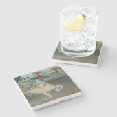 Tänzer Edgar Degass | mit dem Blumenstrauß, Steinuntersetzer (Seitenansicht)