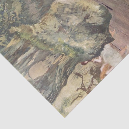 Tänzer Edgar Degass | nimmt einen Bogen Seidenpapier (Ausschnitt)