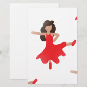 Tänzer-Emoji Briefpapier (Vorne/Hinten)