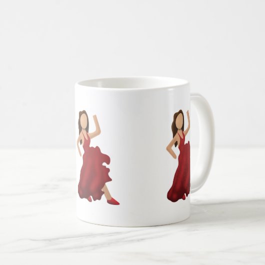 Tänzer Emoji Kaffeetasse (VorderseiteRechts)