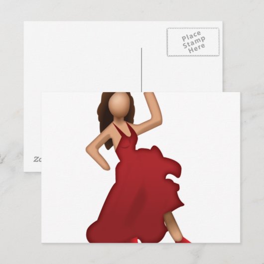 Tänzer - Emoji Postkarte (Vorne/Hinten)