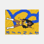 Tänzer Fleece Blanket Gelb & Blau (Vorderseite (Horizontal))