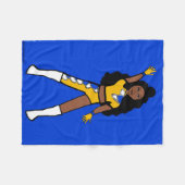 Tänzer Fleece Blanket Gelb & Blau 2 (Vorderseite (Horizontal))