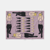 Tänzer Fleece Blanket Lilac & Black (Vorderseite (Horizontal))