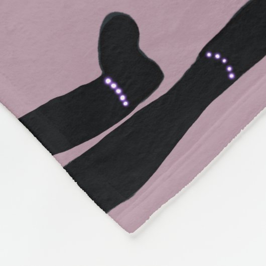 Tänzer Fleece Blanket Lilac & Black (Ecke)