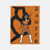 Tänzer Fleece Blanket Orange & Black (Vorderseite)