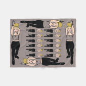 Tänzer Fleece Blanket Rauch & Black (Vorderseite (Horizontal))