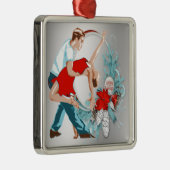 Tänzer-frohe Feiertage Weihnachten Ornament Aus Metall (Rechts)