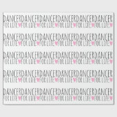 Tänzer für Leben-Weiß mit Herzen Geschenkpapier (Flach)