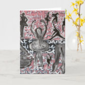 Tänzer-Geburtstag Karte (Gelbe Blume)