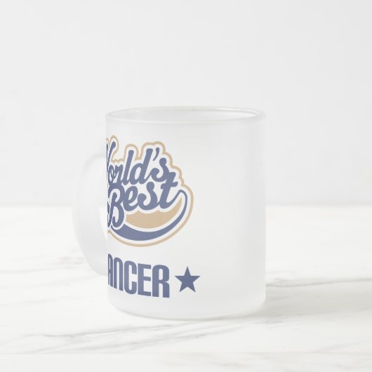 Tänzer-Geschenk (Welten am besten) Mattglastasse (Vorderseite Links)