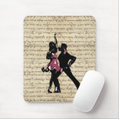 Tänzer im Ballsaal auf Vintagem Papier Mousepad (Mit Mouse)