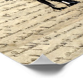 Tänzer im Ballsaal auf Vintagem Papier Poster (Ecke)