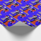 Tänzer im Ballsaal mit Abend Hintergrund Geschenkpapier (Ecke)