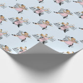 Tänzer im Ballsaal mit Musik Geschenkpapier (Ecke)