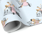 Tänzer im Ballsaal mit Musik Geschenkpapier (Rolleneckpunkt)