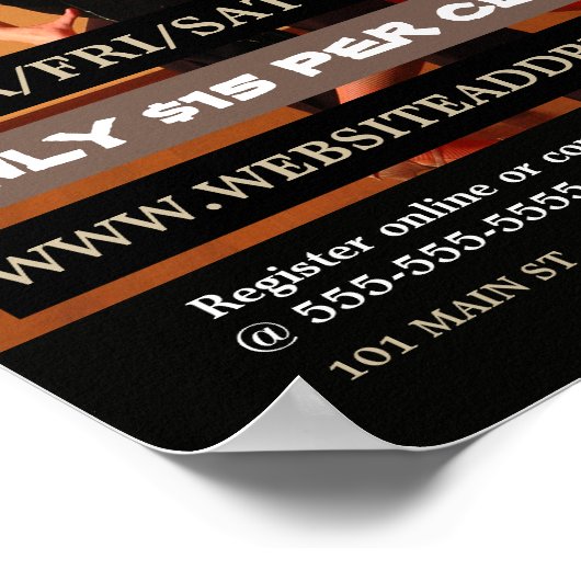 Tänzer im Ballsaal, Tanzwerbung Poster (Ecke)