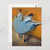Tänzer im Barre, Edgar Degas Postkarte (Vorne/Hinten)