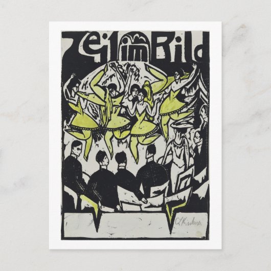 Tänzer im Eispalast Kirchner Postkarte (Vorderseite)