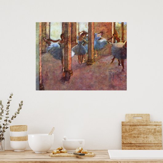Tänzer im Foyer - Edgar Degas - 1887 Poster (Küche)