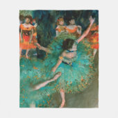 Tänzer im Grün durch Edgar Degas Fleecedecke (Vorderseite)