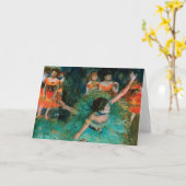 Tänzer im Grün durch Edgar Degas Karte (Gelbe Blume)