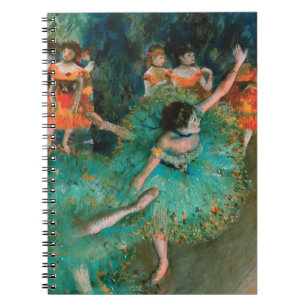 Tänzer im Grün durch Edgar Degas Notizblock