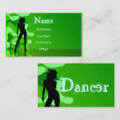 Tänzer im Grün Visitenkarte (Vorne/Hinten)