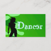 Tänzer im Grün Visitenkarte (Rückseite)