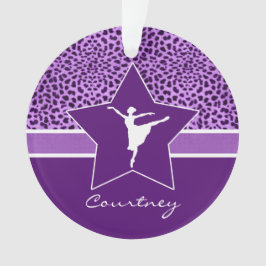 Tänzer im lila Cheetah-Druck mit Monogramm Ornament