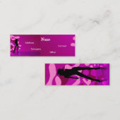 Tänzer im lila Rosa Mini Visitenkarte (Vorne/Hinten)