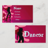 Tänzer im Rosa Visitenkarte (Vorne/Hinten)