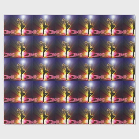 Tänzer im Scheinwerfer Geschenkpapier (Flach)